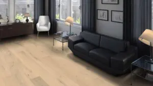 Stavparket planke Maxim - Eg lyse hvid Sauvage børstet nD 