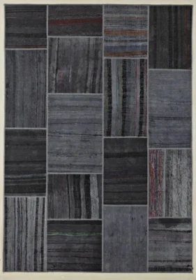 Kelim Patchwork - Dark Grey - REST 160X230