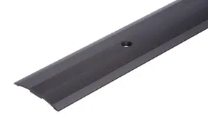 Overgangsprofil, 38 mm. buet sort, midthullet 