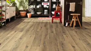 Haro laminatgulv Aqua - Plankegulv, Eg Metallic natur