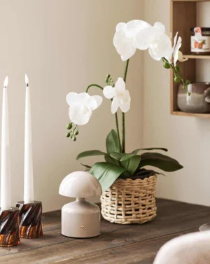 Aulla Bordlampe i metal og plastik.