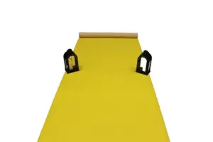 Gul Løber i nålefilt - 1 meter bredde - REST 480X100 CM.