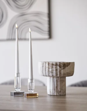 Lysestage i glas