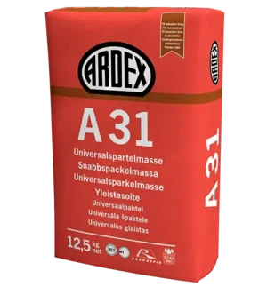 Ardex A31, Gulv & Vægspartelmasse 12,5 kg.