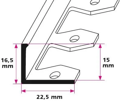 15 mm. Flexafslutning - midthullet 