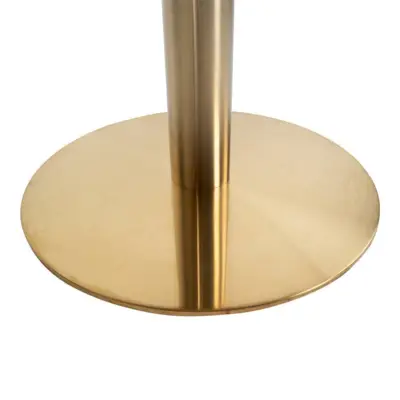 Spisebord Bolzano, Rundt med marmor look bordplade