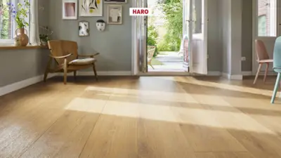 Haro laminatgulv Aqua - Plankegulv, Eg Emilia honning