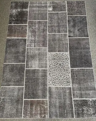 Vintage patchwork grå - REST 160X230 CM