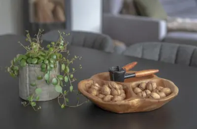 Nola, skål i teaktræ