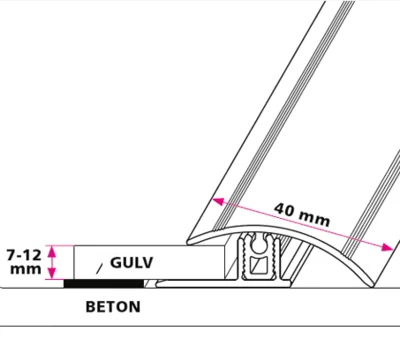 Afslutningsprofil, Multiflex Natur Eg - LAV 8-12 mm.