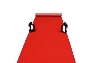 Rød løber i nålefilt - 1 meter bred REST 240X100 CM.