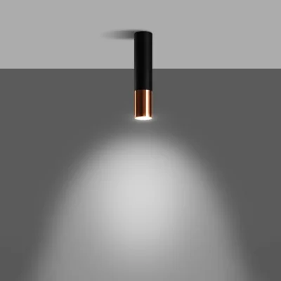 Loftslampe LOOPEZ sort/kobber - RESTSALG