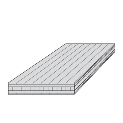 40 mm bambusplade - Side pressed, Ecru 70x400 cm.