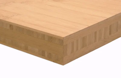 40 mm bambusplade - Plain pressed, Ecru 122x244 cm.