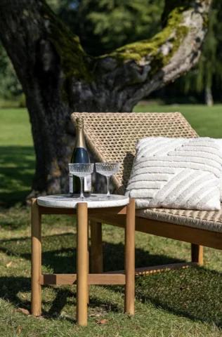 Derby Solseng, Teak/polyrattan i natur