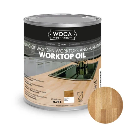 WOCA, Worktop Oil, Natural - 0,75 liter 