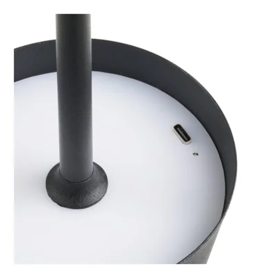 Bradford Bordlampe i sort metal og genopladelig