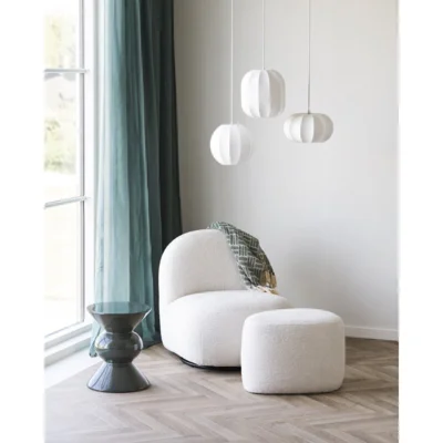Loftlampe Coventry hvid - højde 22 cm.