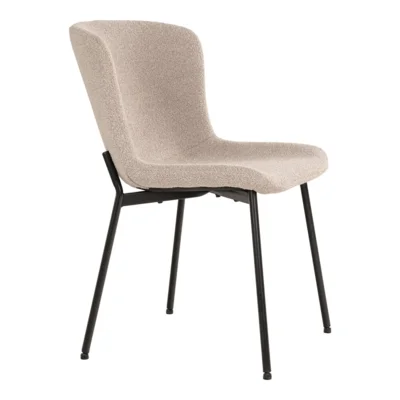 Maceda Spisebordsstol i beige bouclé
