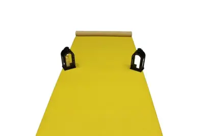 Gul Løber i nålefilt - 1 meter bredde - REST 480X100 CM.