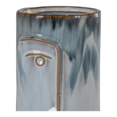 Vase i blå keramik