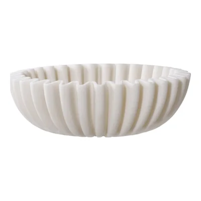 Skål i beige polyresin