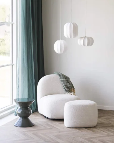 Rosolina hjørnebord i grøn glasfiber