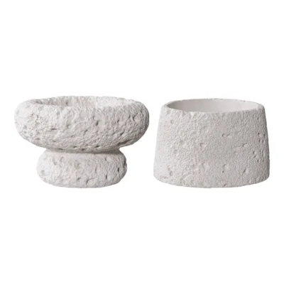 Fyrfadsstage, Gråt cement sæt á 2 stk.