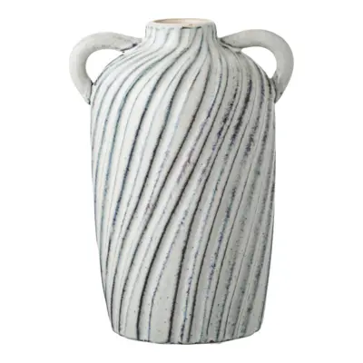 Vase i blå keramik