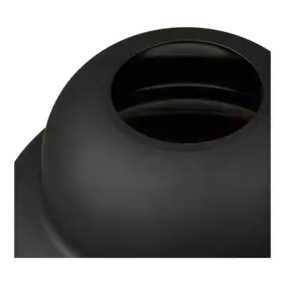 Vase i mundblæst sort glas