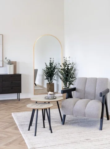 Madrid Spejl med messing look ramme - UDSOLGT TIL UGE 41.