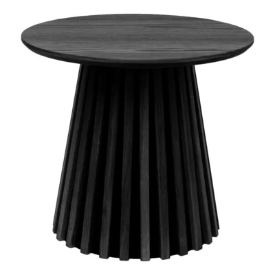 Osaka Hjørnebord, egefiner sort Ø50 cm