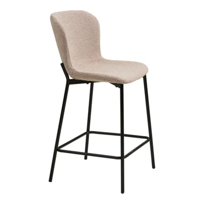 Maceda Counterstol i beige bouclé