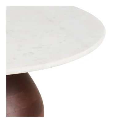Heide Sofabord, Mango træ og marmor - 35 cm. - UDSOLGT TIL UGE 41