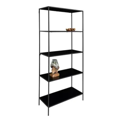 Vita Reol med 5 hylder, sort metal