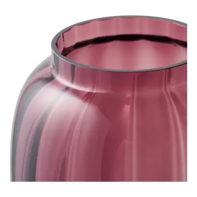 Kastanje rød vase i mundblæst glas