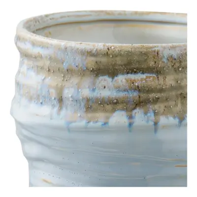 Mundblæst vase i lyseblåt glas