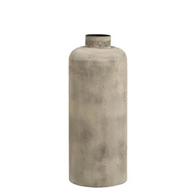 Hou metal dekorationskrukke i antik beige, Stor