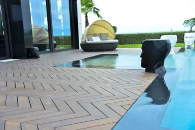 MOSO Bambus X-treme® - Chevron sildeben terrasseplanker, Sikkens overflade -