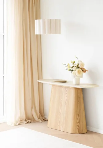 Larvik Konsol, granit/askefiner, natur/off white