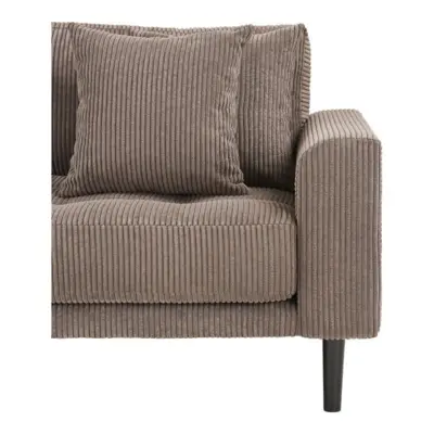 Lido 3 Personers Sofa, Brun fløjl med to puder