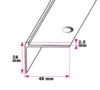 Trappeforkant til 2,5 mm. linoleum midthullet