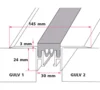Dilatationsprofil R35 til 3 mm. - midthullet 