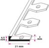 3 mm. flex afslutningsprofil - midthullet 