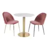 Spisebord Bolzano, Rundt med marmor look bordplade