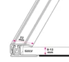 Afslutningsprofil, Multiflex t/dørtrin Ask Lud - LAV 8-12 mm.