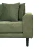 Lido Lounge Sofa - Sofa venstrevendt i olivengrøn med fire puder