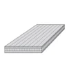 40 mm bambusplade - Plain pressed, Ecru 70x400 cm.