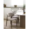 Athens Spisebord, keramik bordplade i hvid og brun, 210 mm
