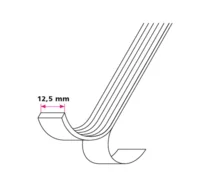 PVC indlæg rillet - selvklæbende